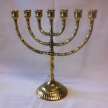 Chandelier-Menorah 7 branches - laiton