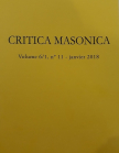 Critica Masonica - volume 6/1, n°11 - janvier 2018 