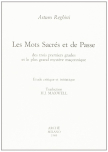 Les Mots Sacrés et de Passe / Arturo REGHINI